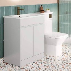 Scudo Waterguard 1100mm Gloss White LH Furniture Pack