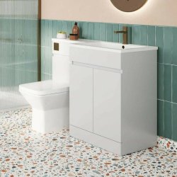 Scudo Waterguard 1100mm Gloss White RH Furniture Pack