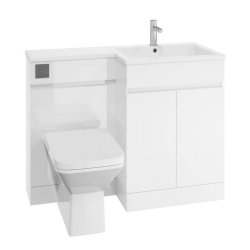 Scudo Waterguard 1100mm Gloss White RH Furniture Pack