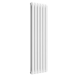 Reina Coneva Vertical White Mild Steel Designer Single Radiator 1500 x 440mm