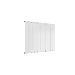 Reina Flat Horizontal White Mild Steel Designer Single Radiator 600 x 810mm