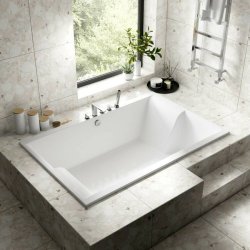 Nuie Inset 1800 x 1200mm Double Ended Inset Spa Bath