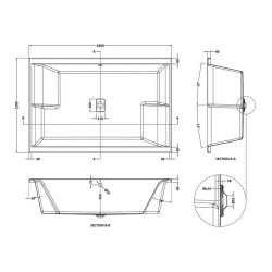 Nuie Inset 1800 x 1200mm Double Ended Inset Spa Bath