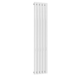 Reina Neva Vertical White Mild Steel Designer Single Radiator 1500 x 295mm