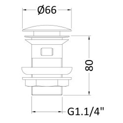 Nuie Push Button Slotted Basin Waste