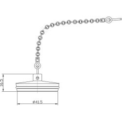 Nuie Bath Waste Plug and Chain