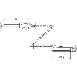 Nuie Basin Waste Plug and Chain