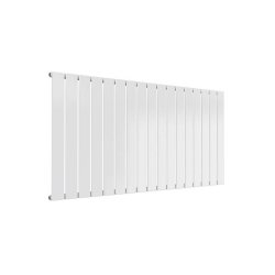 Reina Flat Horizontal White Mild Steel Designer Single Radiator 600 x 1254mm