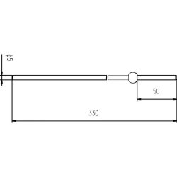 Nuie Basin Pop Up Waste Extended Horizontal Rod