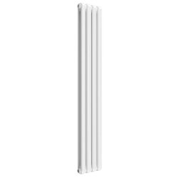 Reina Coneva Vertical White Mild Steel Designer Single Radiator 1800 x 300mm