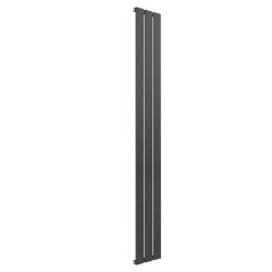 Reina Flat Vertical Anthracite Mild Steel Designer Single Radiator 1600 x 218mm