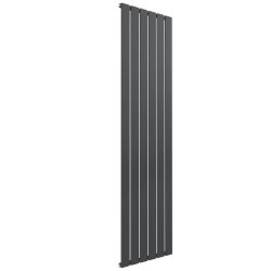 Reina Flat Vertical Anthracite Mild Steel Designer Single Radiator 1600 x 440mm