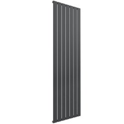 Reina Flat Vertical Anthracite Mild Steel Designer Single Radiator 1600 x 514mm