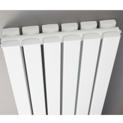 Nuie Sloane White 1500 x 354mm Vertical Double Panel Radiator