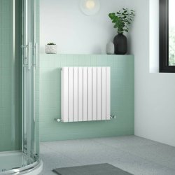 Nuie Sloane White 600 x 586mm Horizontal Double Panel Radiator