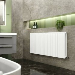 Nuie Sloane White 600 x 1398mm Horizontal Double Panel Radiator