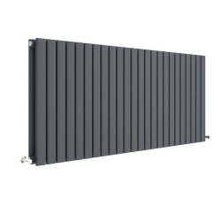 Nuie Sloane Anthracite 600 x 1398mm Horizontal Double Panel Radiator