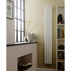 Nuie Revive White 1800 x 236mm Compact Vertical Double Panel Radiator