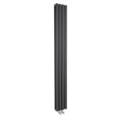 Nuie Revive Anthracite 1800 x 236mm Compact Vertical Double Panel Radiator