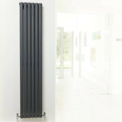 Nuie Revive Anthracite 1500 x 354mm Vertical Double Panel Radiator