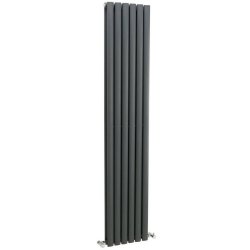 Nuie Revive Anthracite 1800 x 354mm Vertical Double Panel Radiator