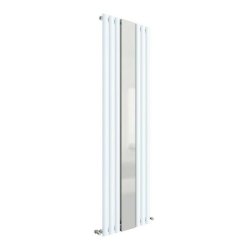 Nuie Revive White 1800 x 499mm Vertical Single Panel Radiator with Mirror