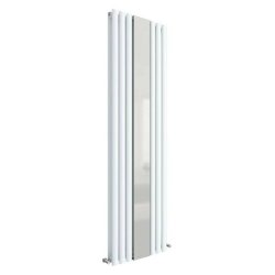 Nuie Revive White 1800 x 499mm Vertical Double Panel Radiator with Mirror