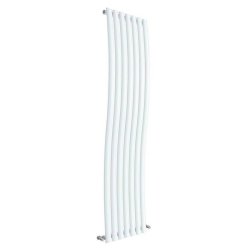 Nuie Revive Wave White 1785 x 413mm Vertical Single Panel Radiator