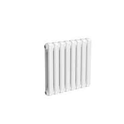 Reina Coneva Horizontal White Mild Steel Designer Single Radiator 550 x 580mm