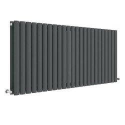 Nuie Revive Anthracite 600 x 1398mm Horizontal Double Panel Radiator