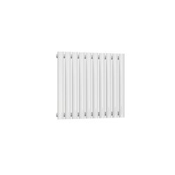 Reina Neva Horizontal White Mild Steel Designer Single Radiator 550 x 590mm