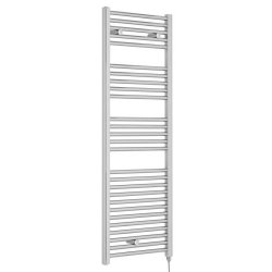 Nuie Electric Chrome 1375 x 480mm Round Ladder Towel Rail