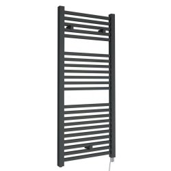 Nuie Electric Anthracite 1100 x 500mm Square Ladder Towel Rail