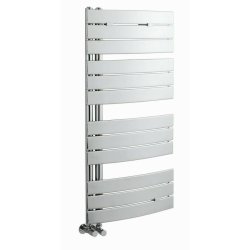 Nuie Elgin Chrome 1080 x 550mm Curved Heated Towel Rail