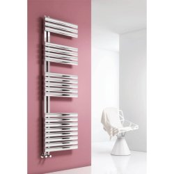 Reina Scalo Polished Stainless Steel Designer Towel Rail 1120 x 500mm