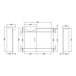 Nuie Mayford Sienna Furniture Pack with Round Basin