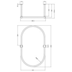 Nuie Traditional Chrome Full Shower Curtain Ring