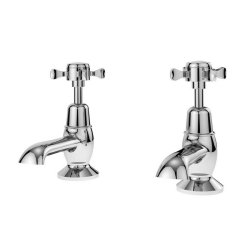 Nuie Selby Chrome Traditional Basin Taps