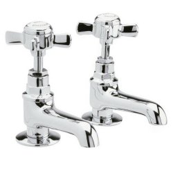 Nuie Beaumont Chrome Traditional Basin Taps