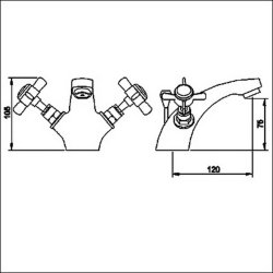 Nuie Beaumont Chrome Mono Basin Mixer with Pop Up Waste