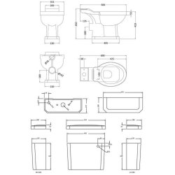 Nuie Carlton Traditional Close Coupled Pan and Cistern