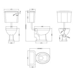 Nuie Carlton Traditional Low Level Pan and Cistern