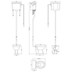 Nuie Carlton Traditional High Level Pan and Cistern