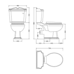 Nuie Legend Traditional Close Coupled Pan and Cistern