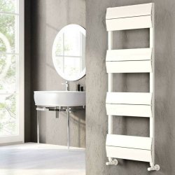 Kartell Abbotsford 600 x 500mm White Aluminium Heated Towel Rail