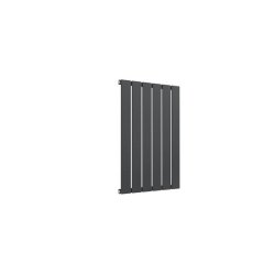 Reina Flat Horizontal Anthracite Mild Steel Designer Single Radiator 600 x 440mm