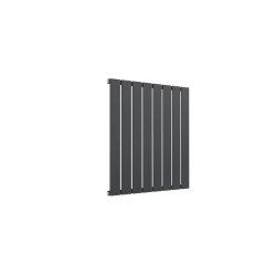 Reina Flat Horizontal Anthracite Mild Steel Designer Single Radiator 600 x 588mm