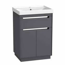 Tavistock Acumen 600mm Storm Grey Freestanding Vanity Unit and Basin