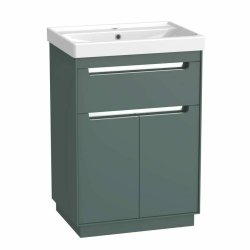 Tavistock Acumen 600mm Viridian Green Freestanding Vanity Unit and Basin