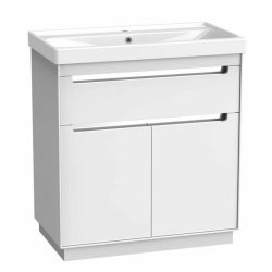 Tavistock Acumen 800mm Gloss White Freestanding Vanity Unit and Basin